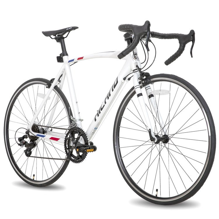 JOYKIE White/Black 14speed 700c Men'S Road Bike Aluminum Frame Racing Bicycle