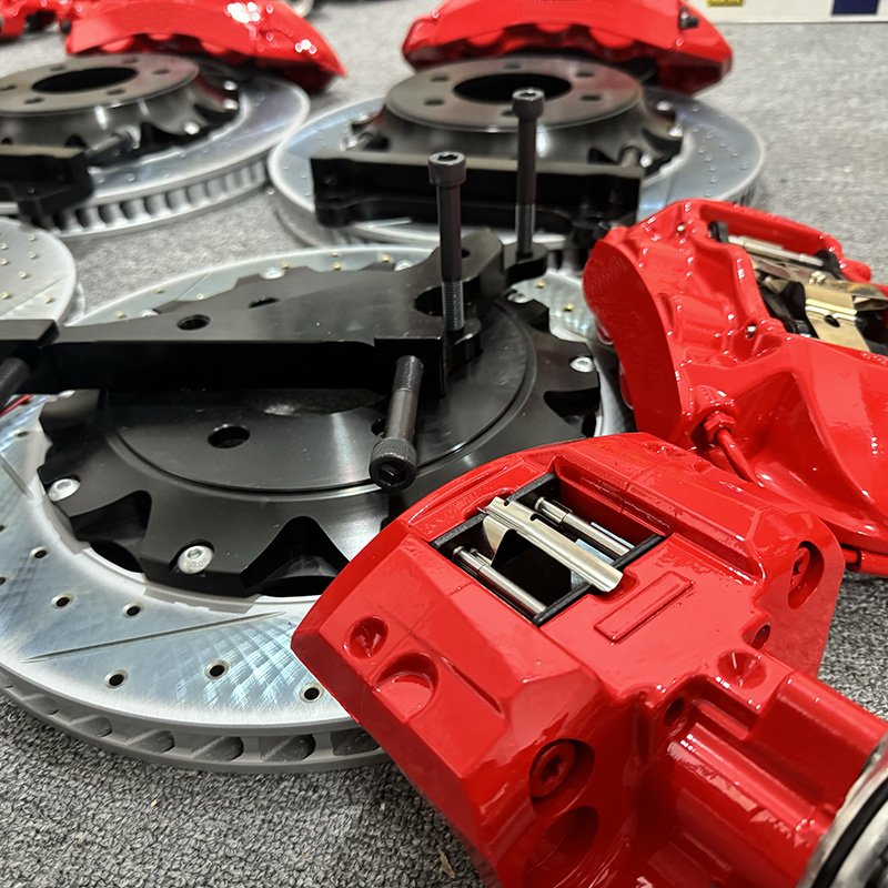 Red Brake Caliper Gt6/gt4 Plus E Brake Front 6 Rear Four 1 Electronic Handbrake Rear Wheel 405+380mm for BMW Mercedes-Benz Audi