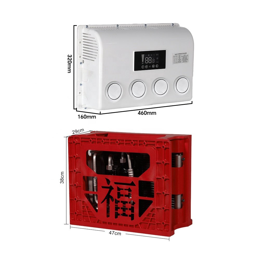 AC.161.071.01 Sightseeing Car Caravan Truck Red 12 Volt Air Conditioning Split 24 Voltage Parking Cooler Electric Battery AC