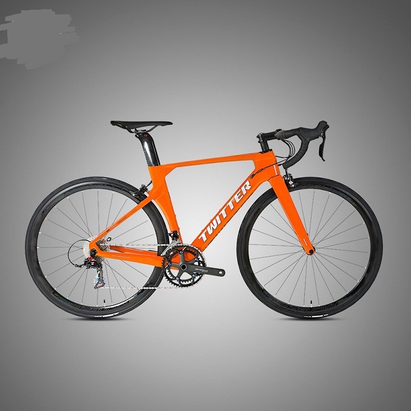 Twitter R10 Aero Racing 700C Clincher Road Bike 22/24 Speed Carbon Fibre Fork Drun Brake Ordinary Pedal for Mountain Riding