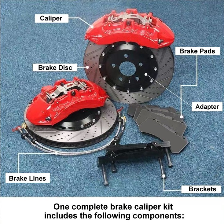 BBK 6 Piston Big Brake Kit 18 Inch Brake Caliper Upgrade Kit with Brake Disc 355mm - 405mm for Nissan R35 Audi RS5 Toyota GR