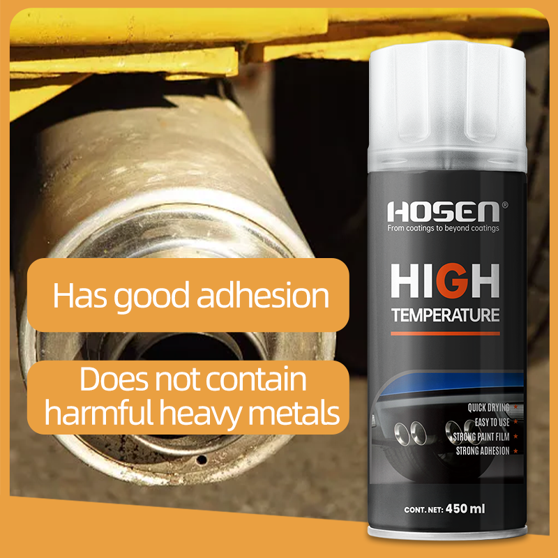 HOSEN Brand Heat Resistant Spray Paint Aerosol Painting High Temperature for Exhaust Pipe