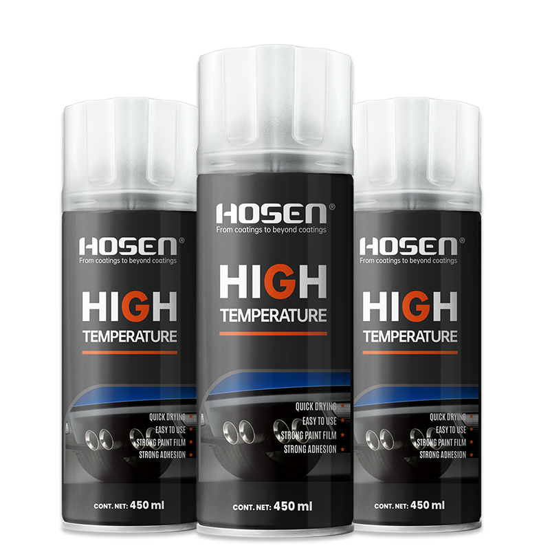 HOSEN Brand Heat Resistant Spray Paint Aerosol Painting High Temperature for Exhaust Pipe