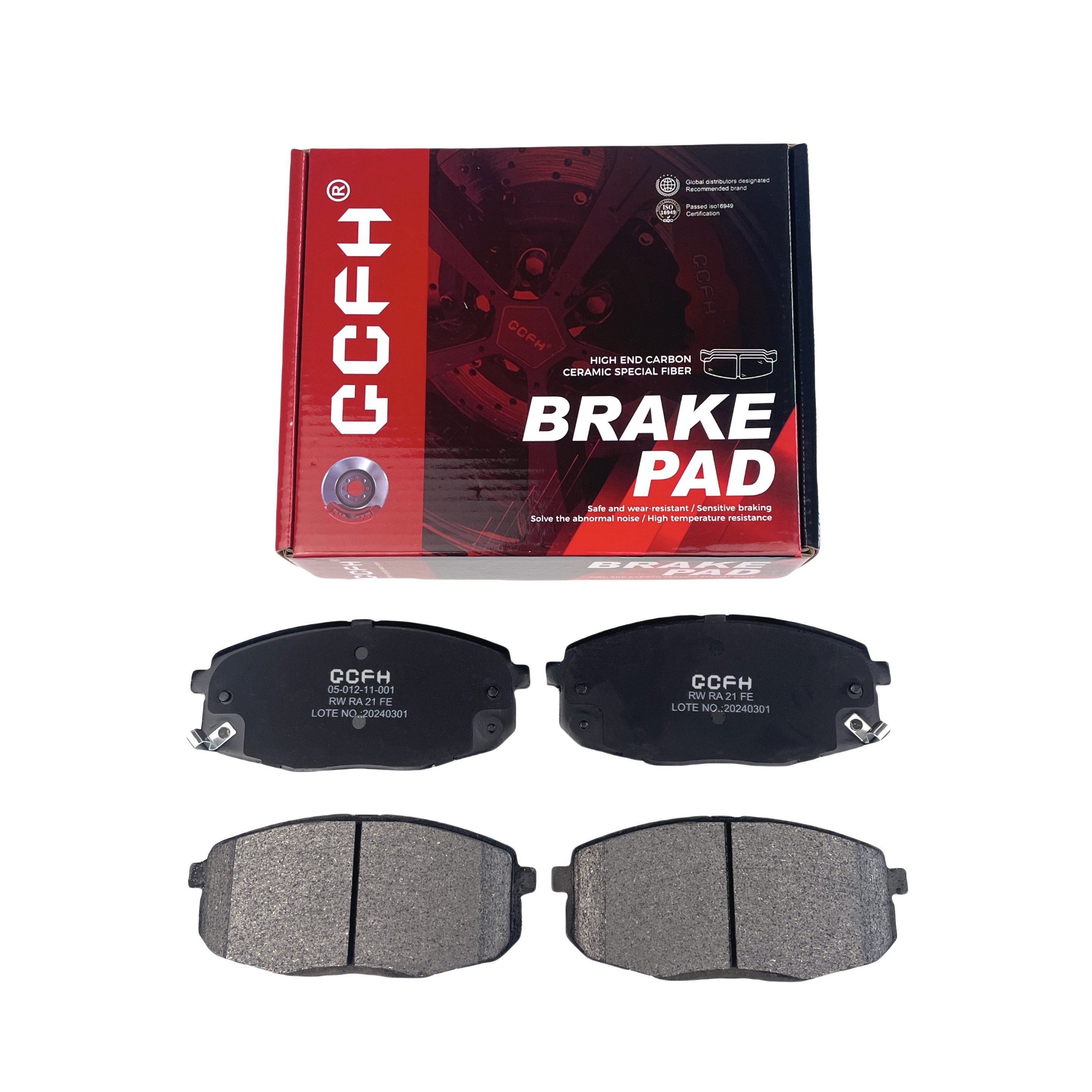 Non - Whistling Ceramic Brake Pads for Cars.