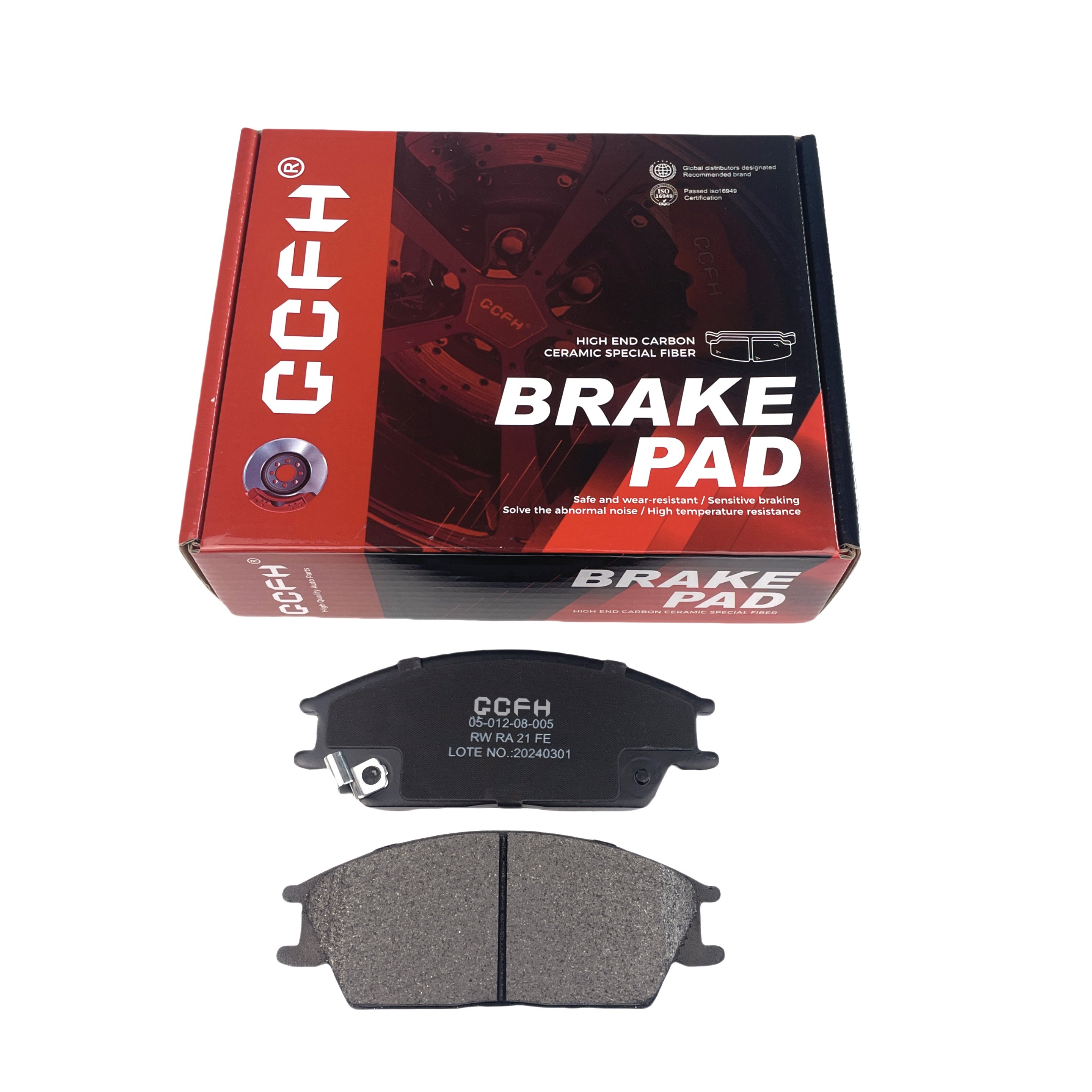 Non - Whistling Ceramic Brake Pads for Cars.
