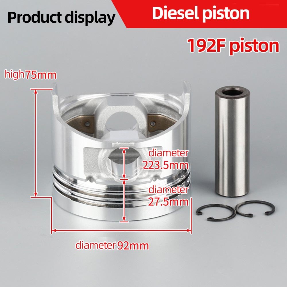 Diesel Engine Spare Parts 170F 173F 178F 186F 188F 192F Custom Piston for Micro Tillage Machinery Piston Assemble