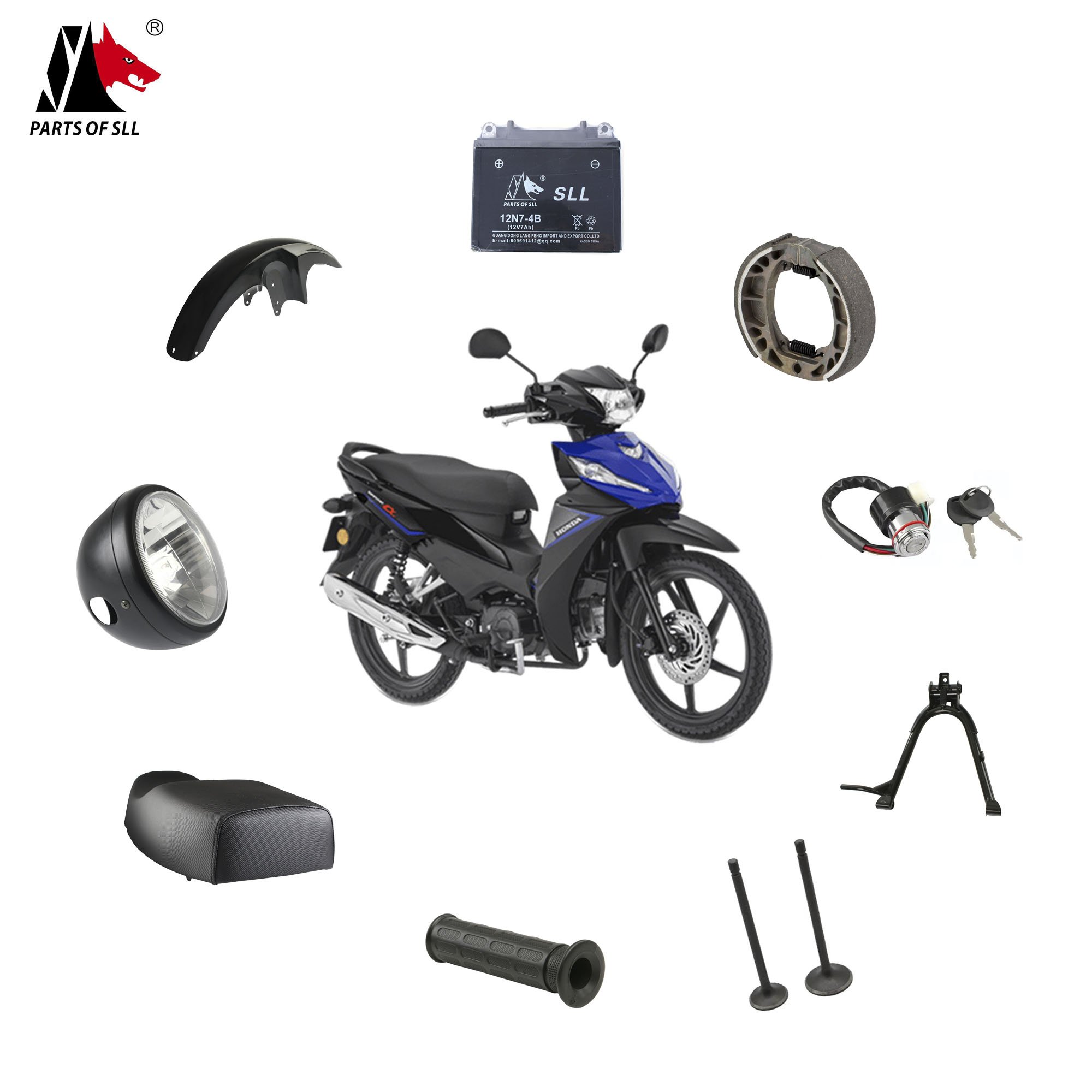 Wave110's Motorcycle Parts, Engine Parts, Frame and Body Systems, the Most Popular Motorcycle in Argentina