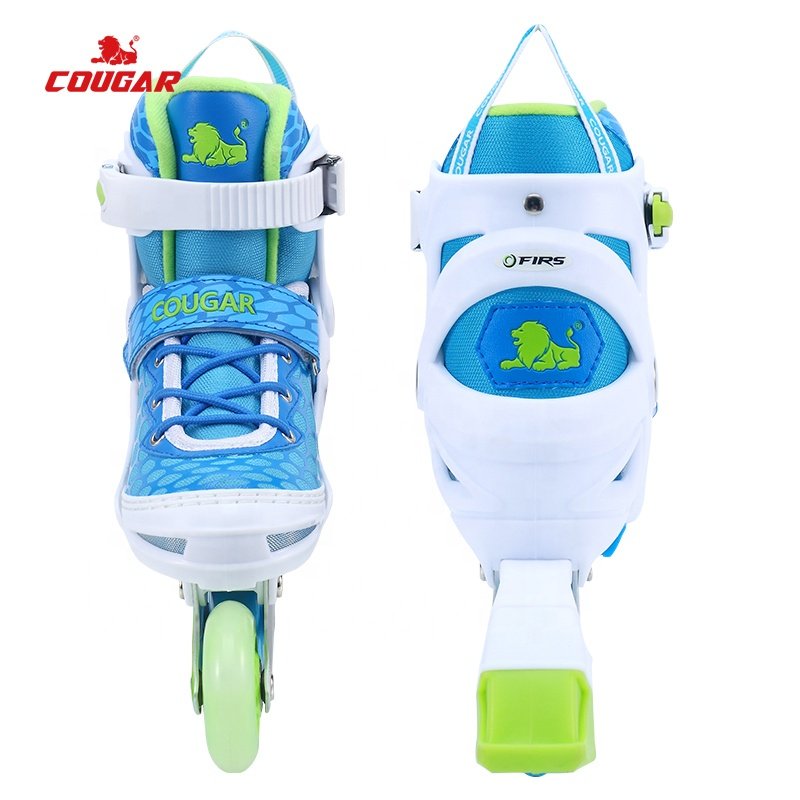Cougar Skates Retractable Roller Flashing Skating Glitter Led Light up Wheel 4 Patines Adjustable Inline Skate Shoes for Youth
