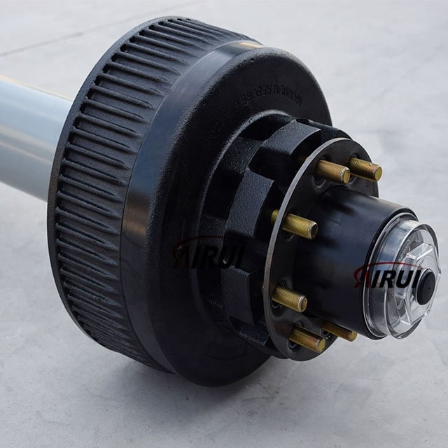 HF 74" SC 47" 12K Trailer Axle with 12000 lb 12.25*5"inch Electric Brake Assembly and 8 Lug Drum for Trailer