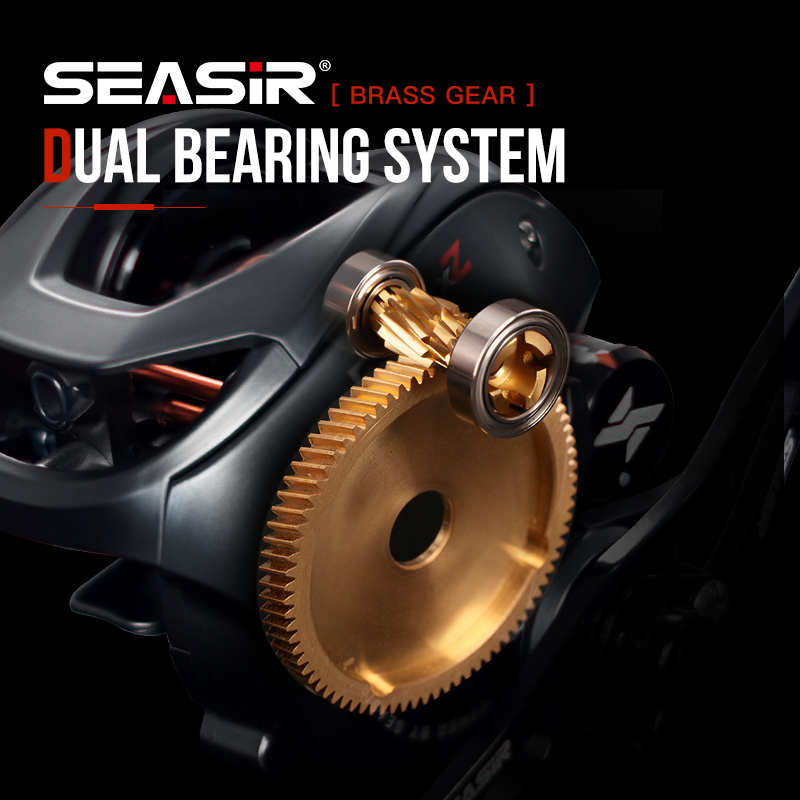 Seasir OEM Ceramic Bearings Carbon Fiber Washer GRIP 6+1BB 7.3:1 Gear Ratio Max Drag 9KG Fishing Baitcasting Reel Wheel
