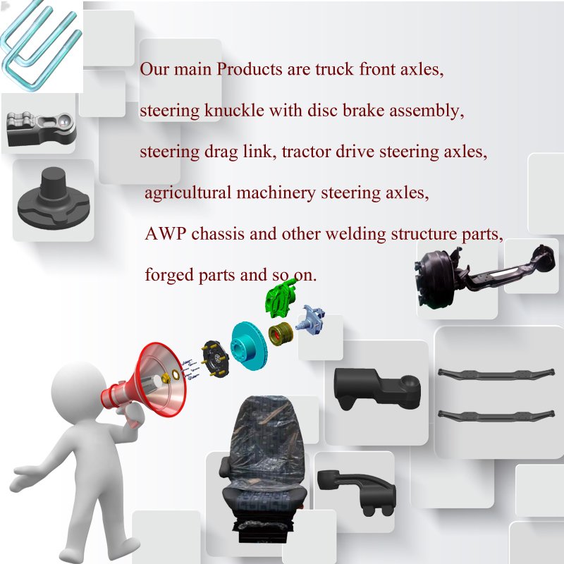 High Quality Dongfeng Steel Stub Axle for Truck/Trailer Electric Brake Drum New Condition Excellent Steering Axle