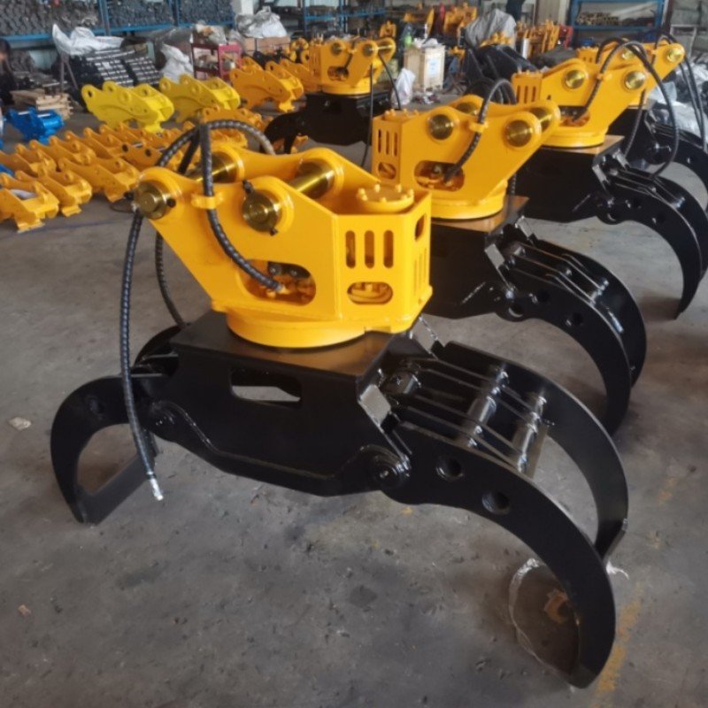 DHG-02 Forest Harvesting Machine for 5-9 Ton Excavator Hydraulic Log Grapple Mechanical/ Hydraulic Grapple Rotation Wood Grapple