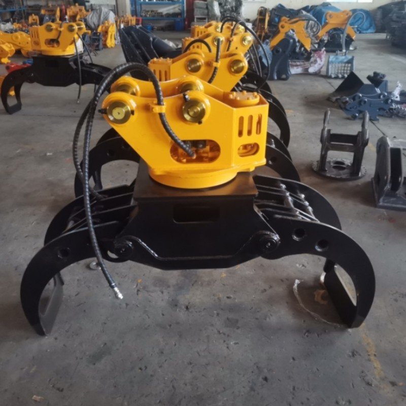 DHG-02 Forest Harvesting Machine for 5-9 Ton Excavator Hydraulic Log Grapple Mechanical/ Hydraulic Grapple Rotation Wood Grapple