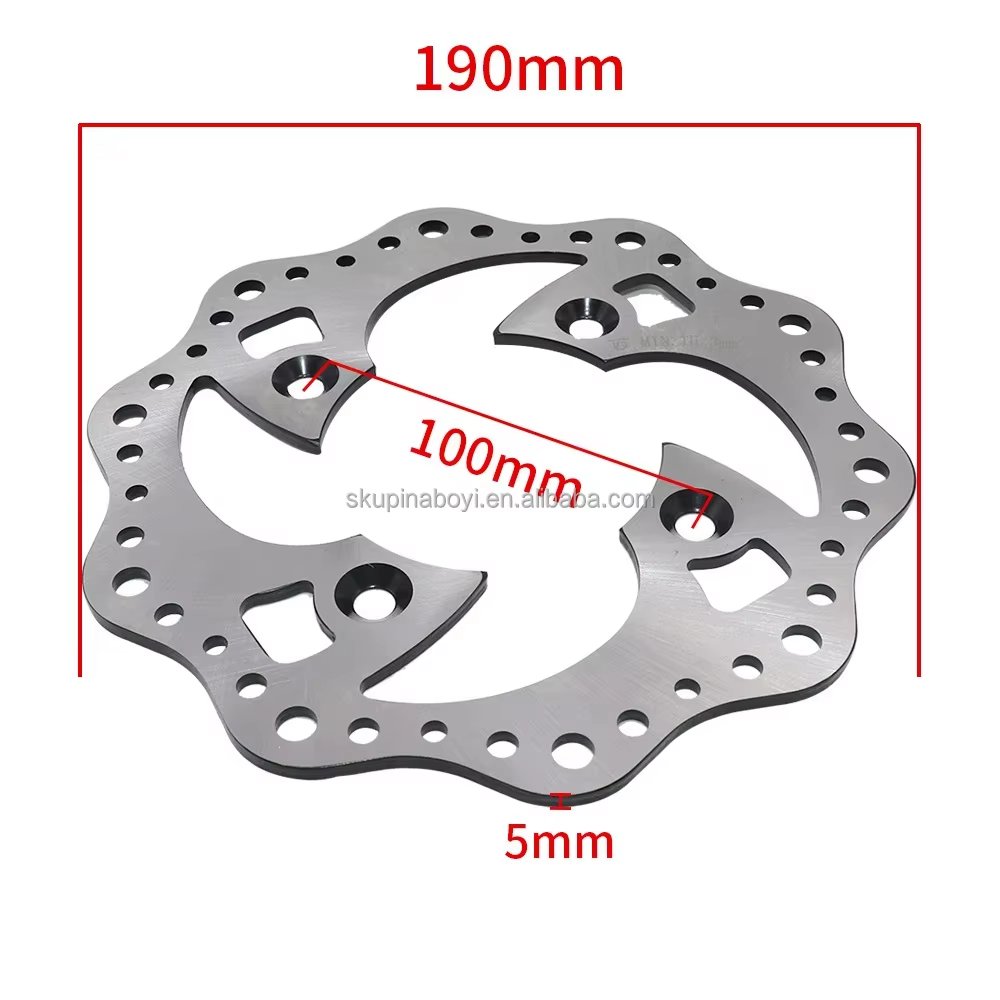 Motorcycle Brake Disc 220mm/190mm Perforated Fixed Disc