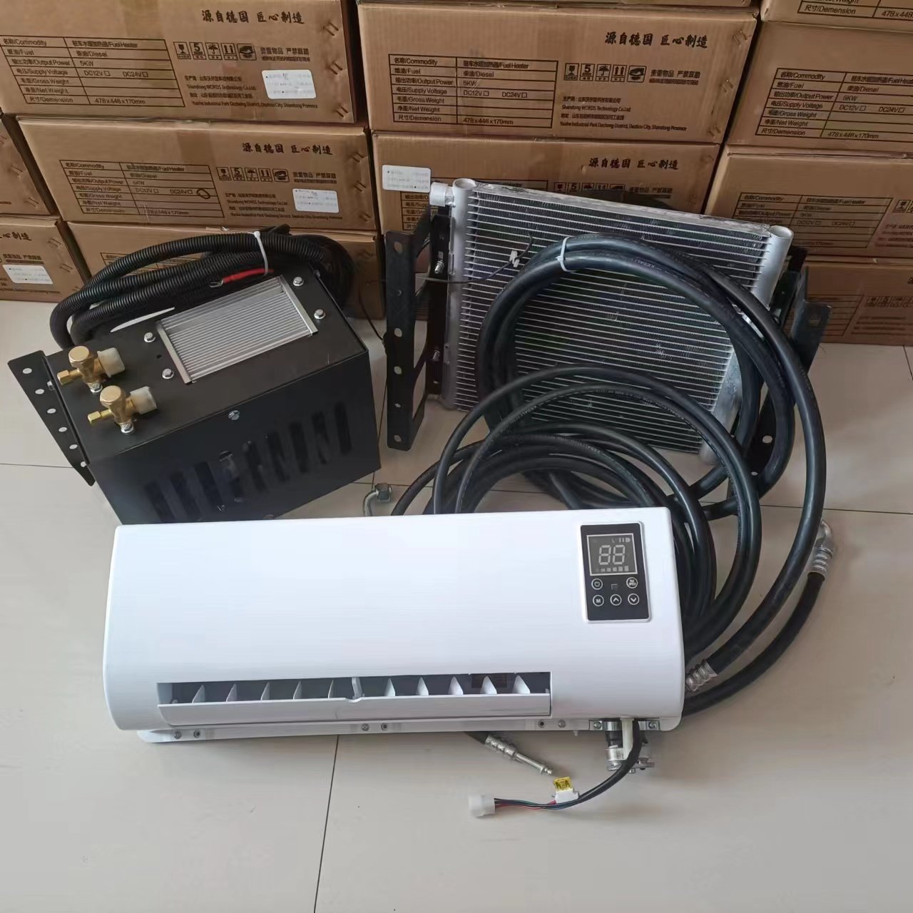 2023 Explosive Models 12v 24v Parking Cooler Car Inverter air Conditioner Under Dash Ac With Factory