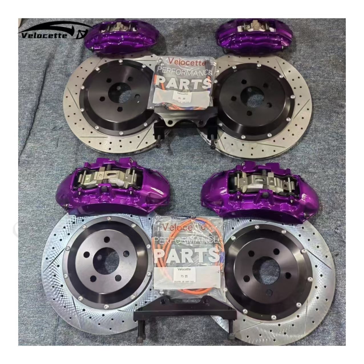 Brake Accessories Big Brake 6 pistons caliper kit rear 4 pot with 355 380mm rotor For bmw e39 m5 f10 2014 vw golf mk6 subaru wrx