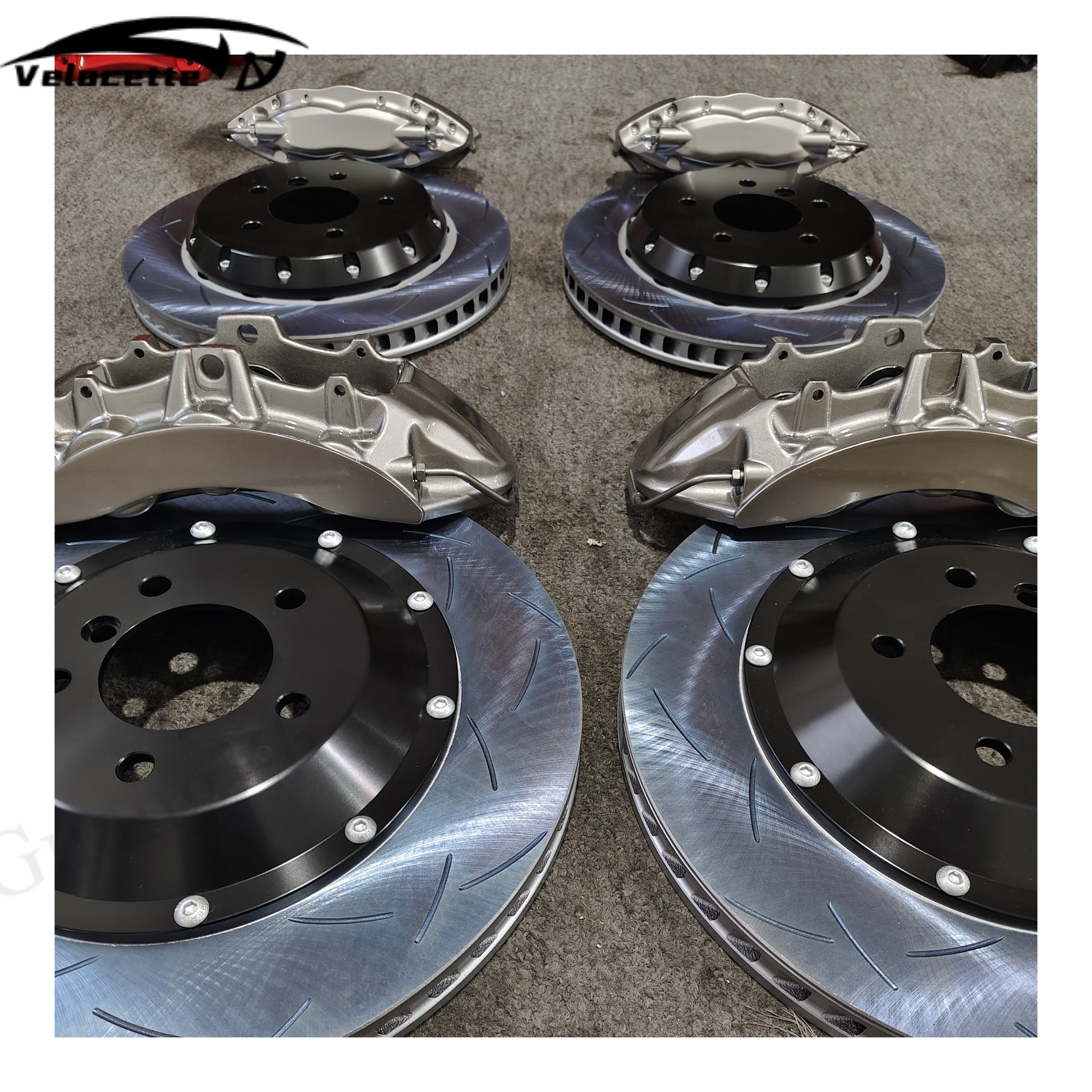 Brake Accessories Big Brake 6 pistons caliper kit rear 4 pot with 355 380mm rotor For bmw e39 m5 f10 2014 vw golf mk6 subaru wrx