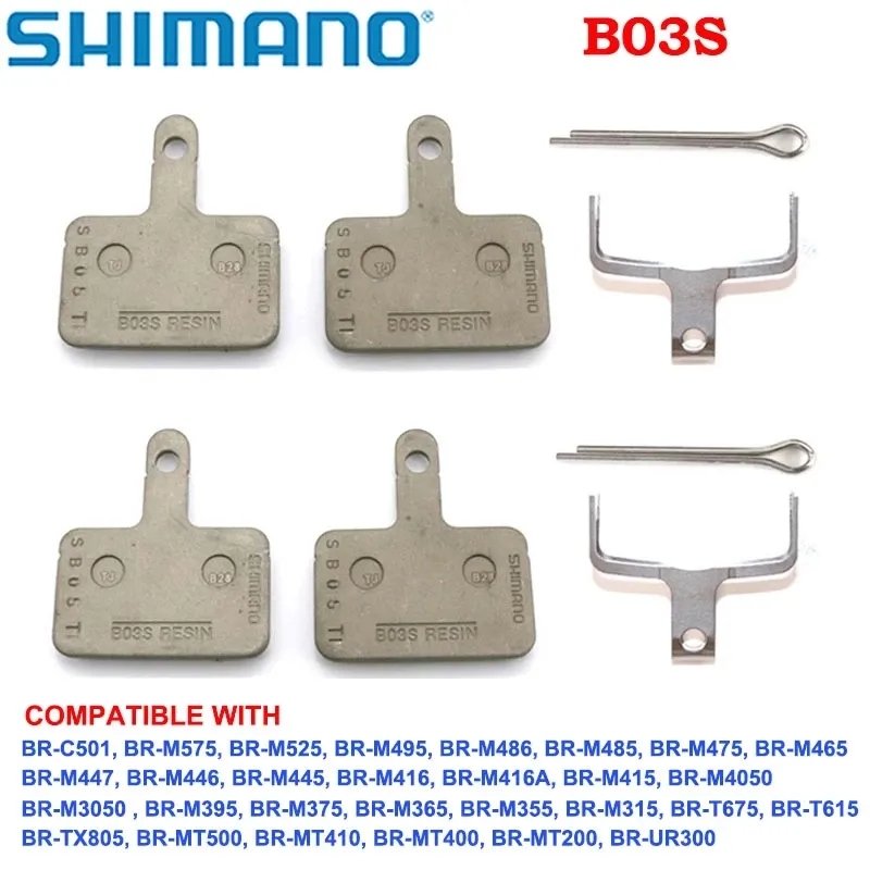 Shimano MTB Bicycle Disc Brake Pad B01S B03S B05S for Mountain Bike Resin Brake Pads for BR-M315/T675/T615/TX805 Original Parts