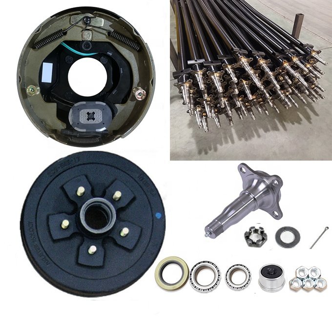 3.5K Trailer Parts Brake Drum, 5 Studs 4.5"PCD, 1/2"-20,with E-Z Lube Grease Cap for 3500LBS Trailer Axle