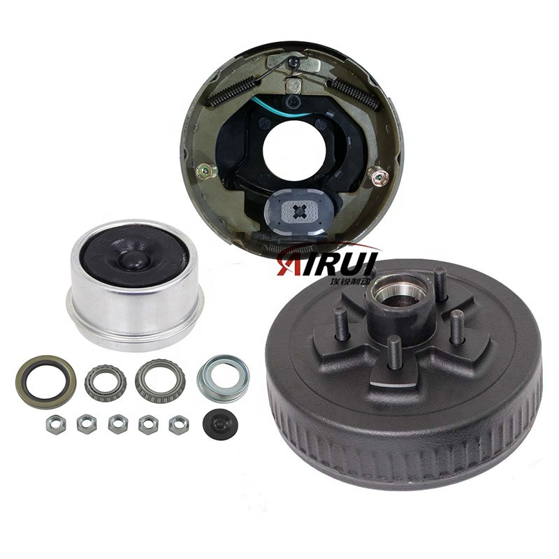 3.5K Trailer Parts Brake Drum, 5 Studs 4.5"PCD, 1/2"-20,with E-Z Lube Grease Cap for 3500LBS Trailer Axle
