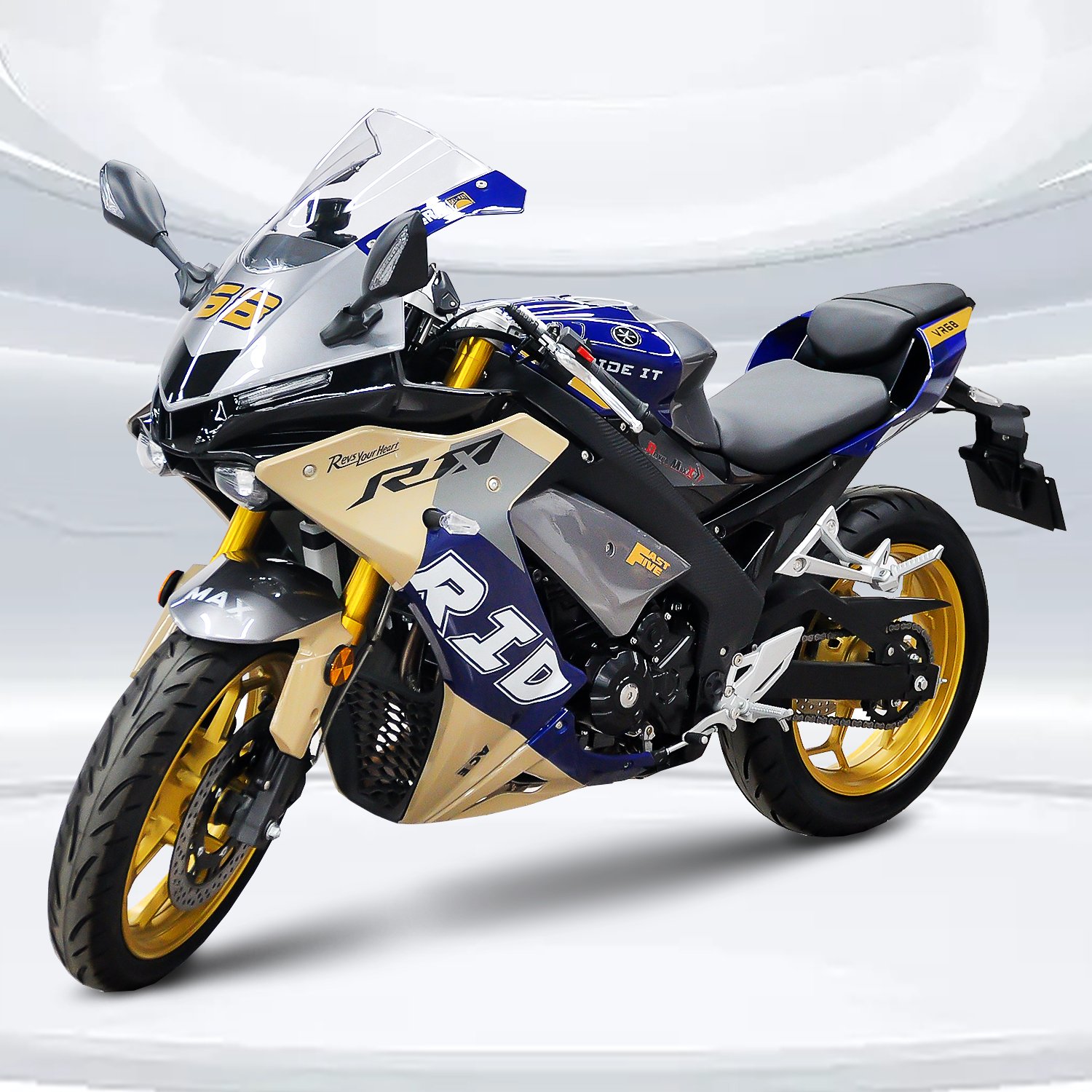 New Design 250cc Gasoline Hybrid Motorcycle E Motorbike 2 Wheel Motorcycle for Sale