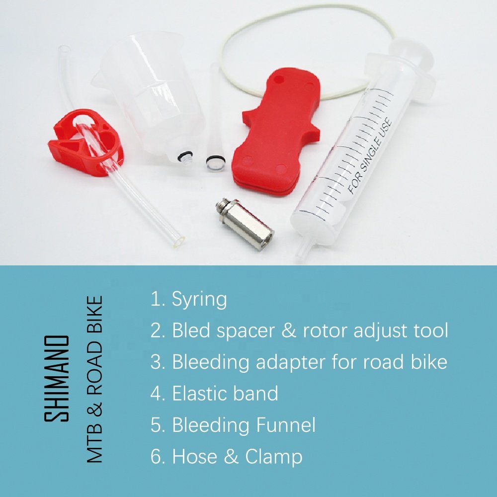 Hydraulic Brake Bleed Kit for MTB Road Bike Brake System Mineral Oil Brake Funnel Set Bike Repair Tool Kit