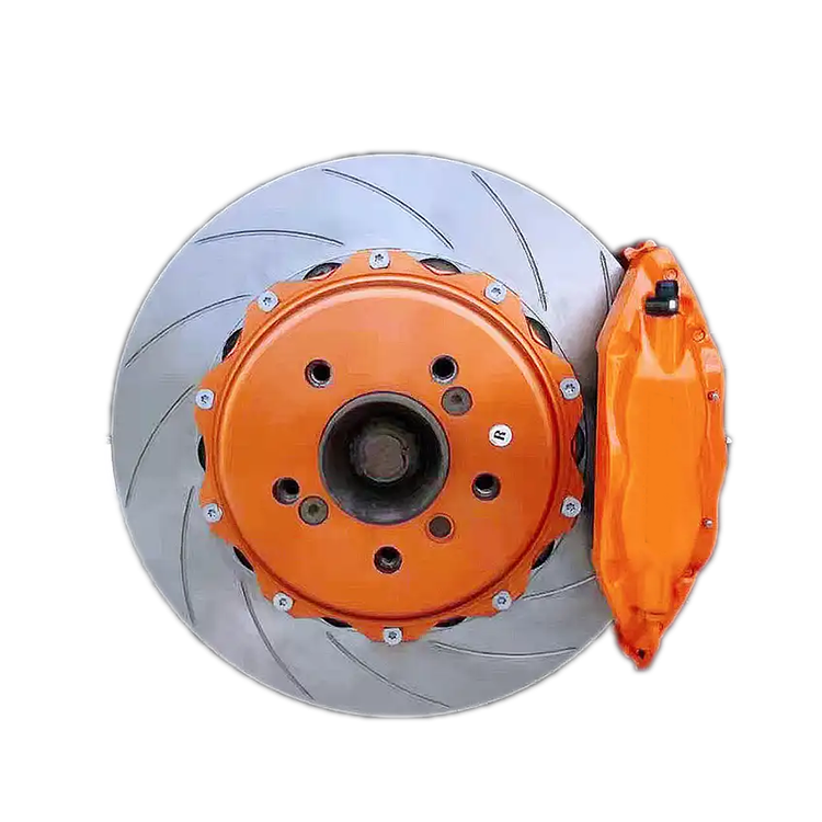 Manufacturer Customized Logo F40 4 Pot 380*28mm Aluminium Parking Brake Caliper Modified Eletronic Alppard 30 Rear Wheel