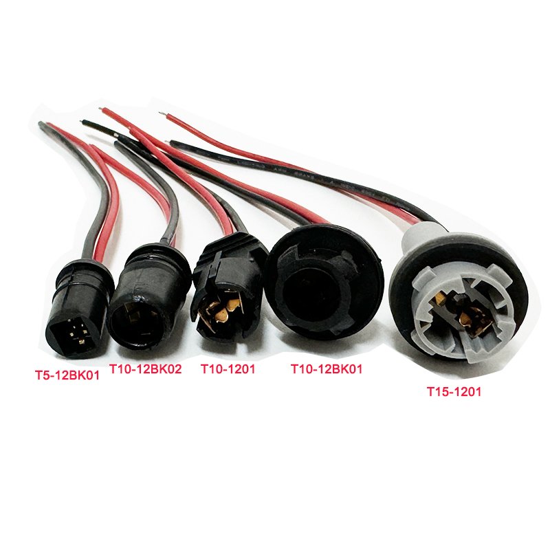 T10 Bulb Socket Pre-wired Connector, T10 T5 Car Truck Socket Harness 2835 3528 LED Brake Lamp Holder T15 Lamp