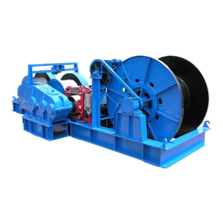 Endless Wire Rope Long Distance Pulling Double Drum Electric Friction Winch
