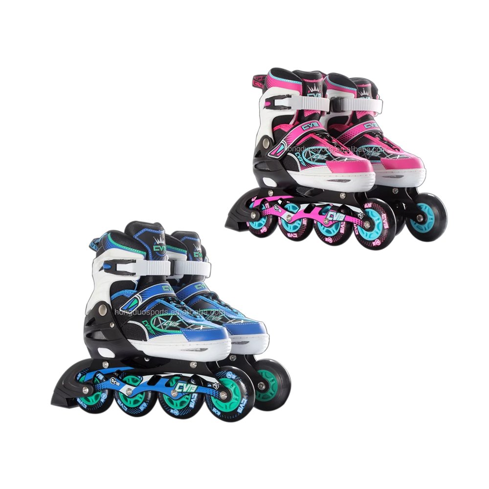 Cartoon Children Inline Skate Four Wheels Inline Skate Girls Roller Skates Adjustable Large