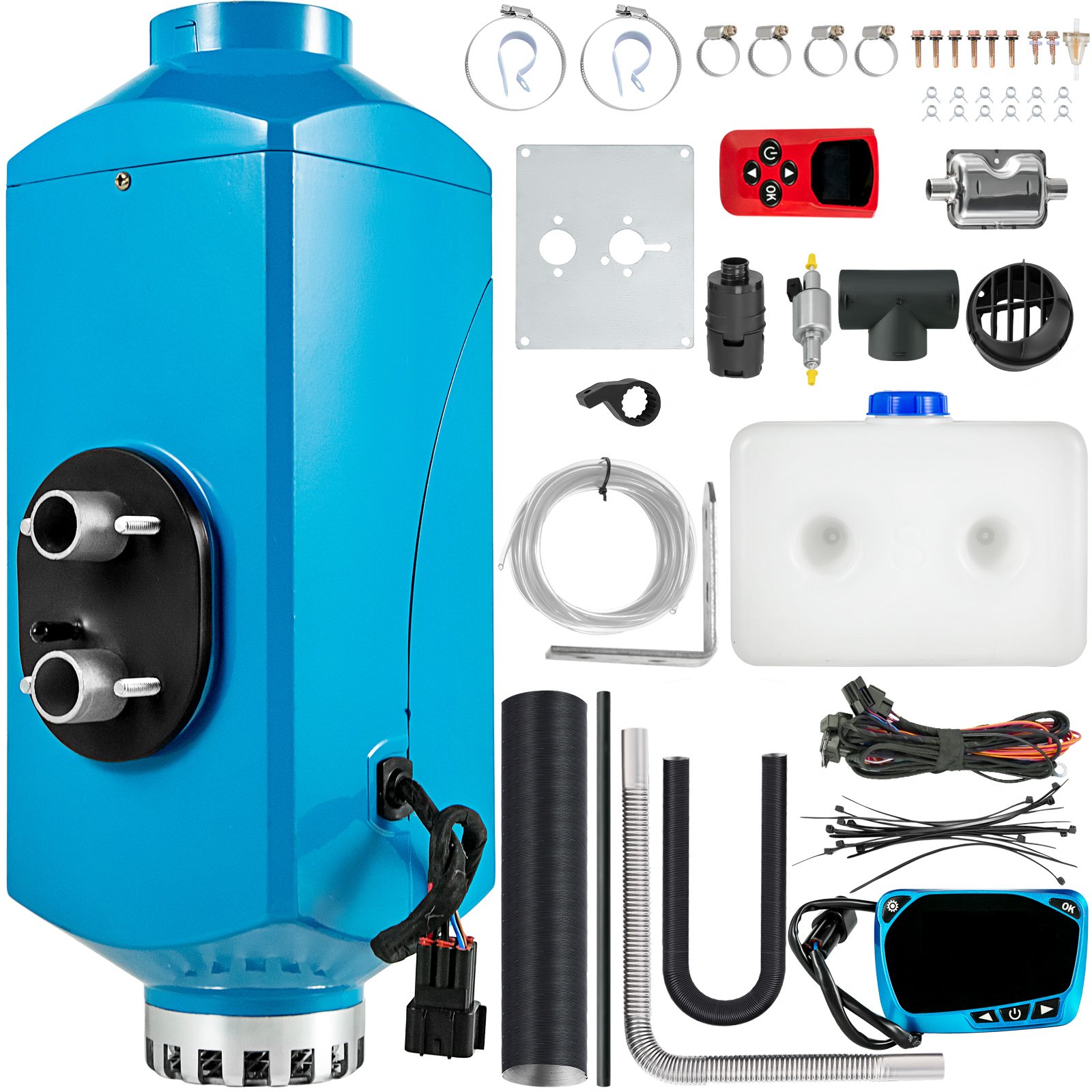 VEVOR NEW Manufacturer Aluminum Body 12v 2kw air Car Parking diesel Heater With Blue LCD Switch