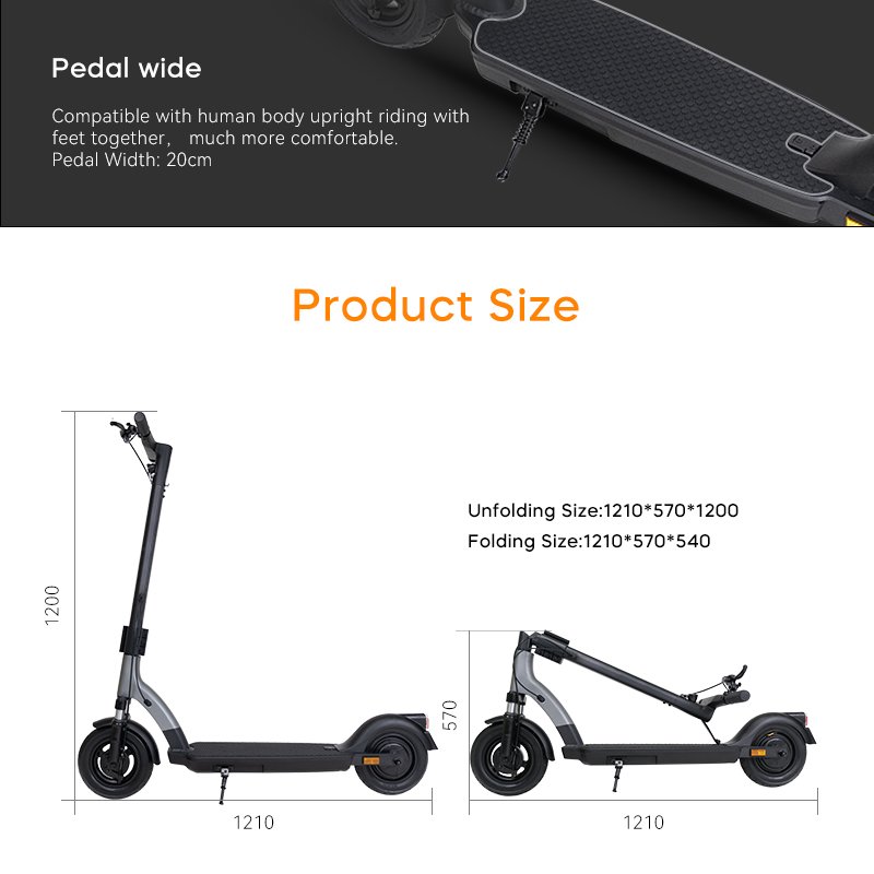 Original Kick Scooters 36V 10AH Chinese Lithium Battery Removable 10 Inch air Tyre 350w Motor 25KM/h Foldable Electric Scooter