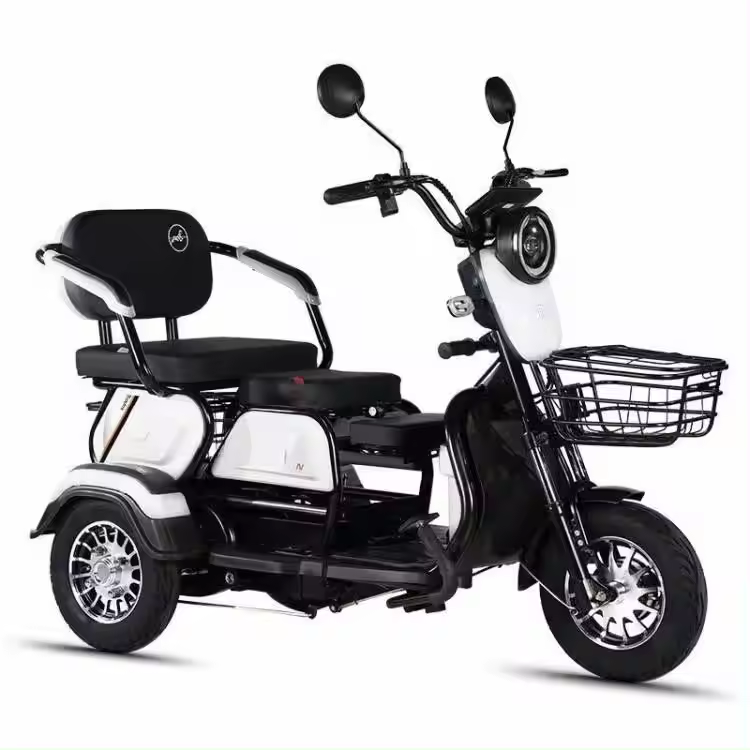 Wholesale 14 Inch Electric Cargo Tricycle Motorcycle 600W 48V E-Bike 3 Wheels Electric Bike