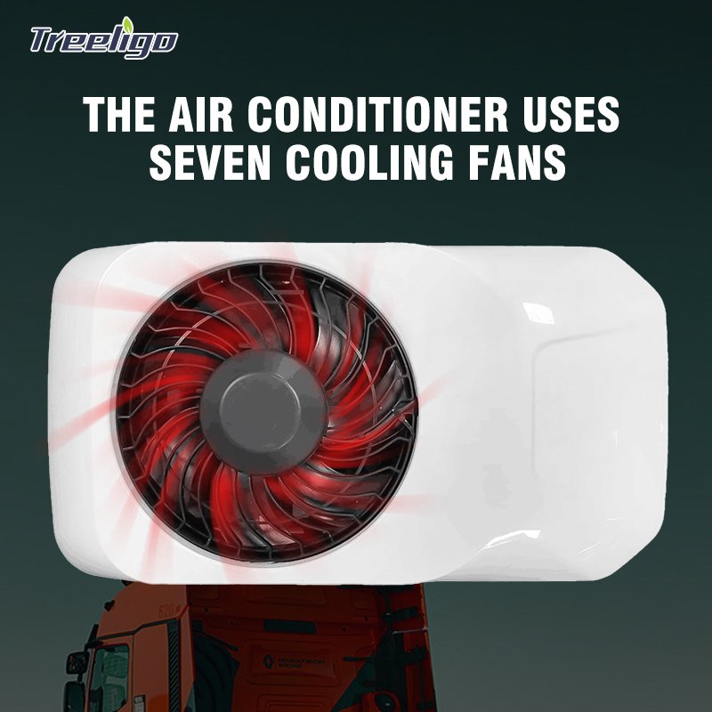 Cabin Sleeper AC Unit 24v Battery Powered Parking Air Conditioner 12v Dc air Conditioner