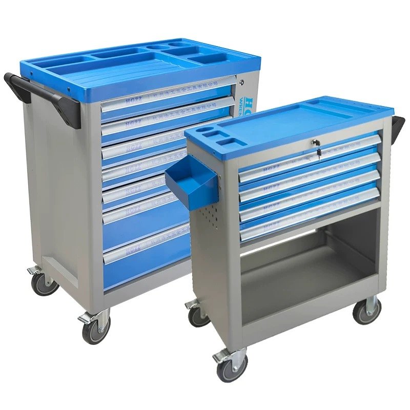 7-Drawer Professional Mechanic Tool Cart 396PCs, 1/2" Impact Sockets & Brake Caliper Tools, CE Certified for Auto Repair Shops