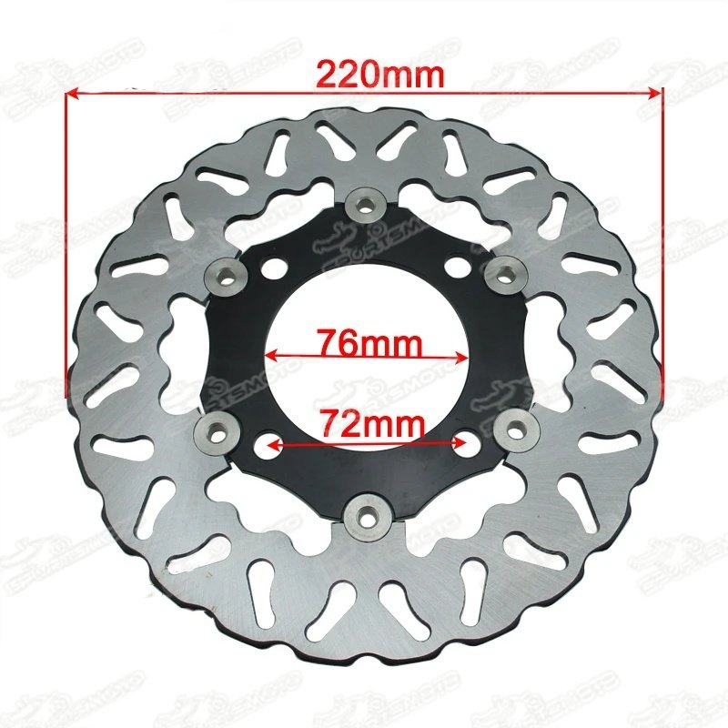 Pitbike 220mm Floating Brake Disc Disk Rotor Pit Dirt Bike Motard Minigp SDG Wheel