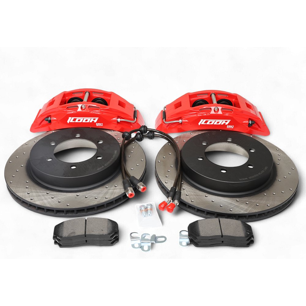 Top Quality ICOOH 4 Piston Big Brake Kits DM4 355MM Rotor Size Brake Kits for Golf 5 6 7 8