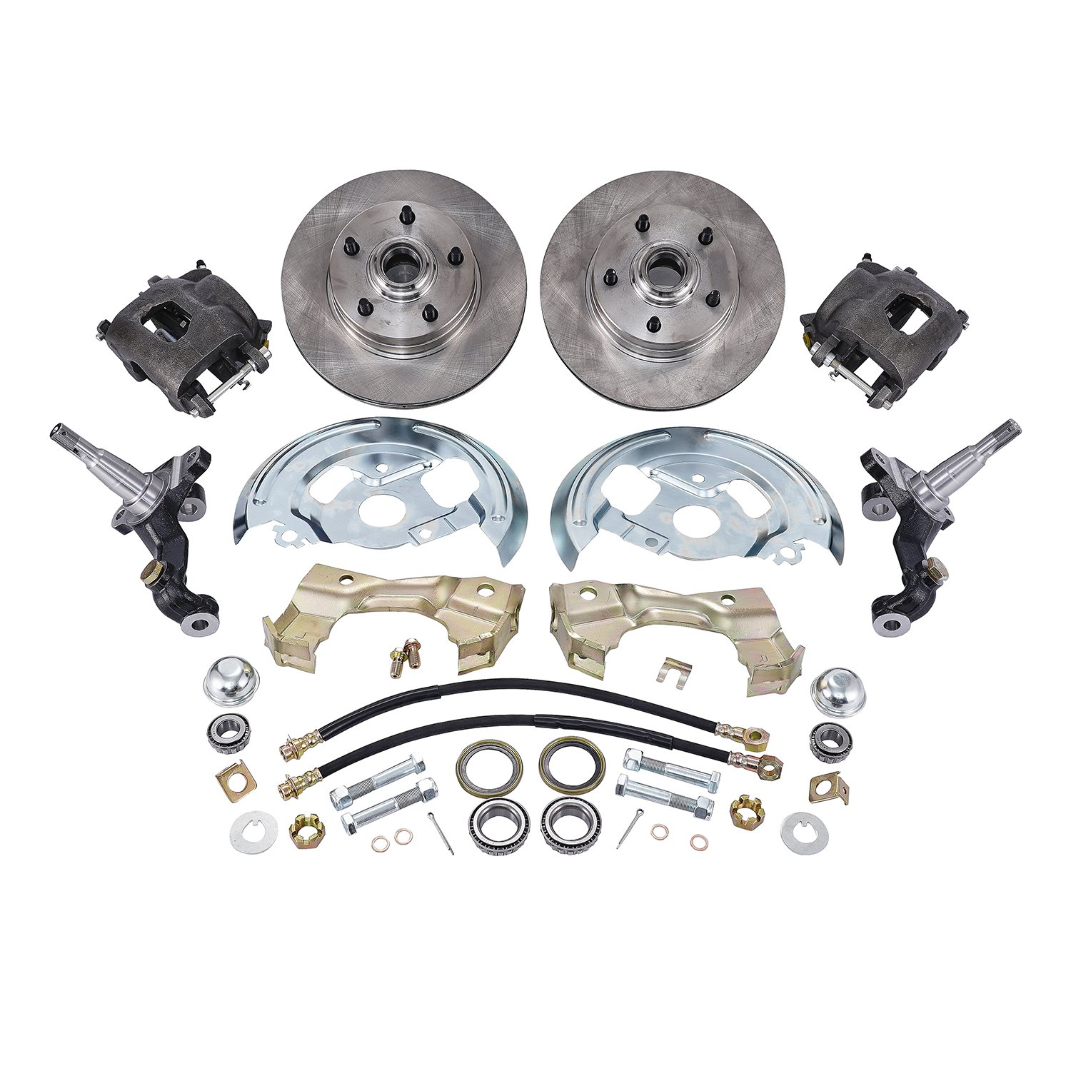 Power Disc Brake Conversion Kit 11" Rotors for Front Wheel Drum to Disc 1964-1974 for GM a Body for Chevy