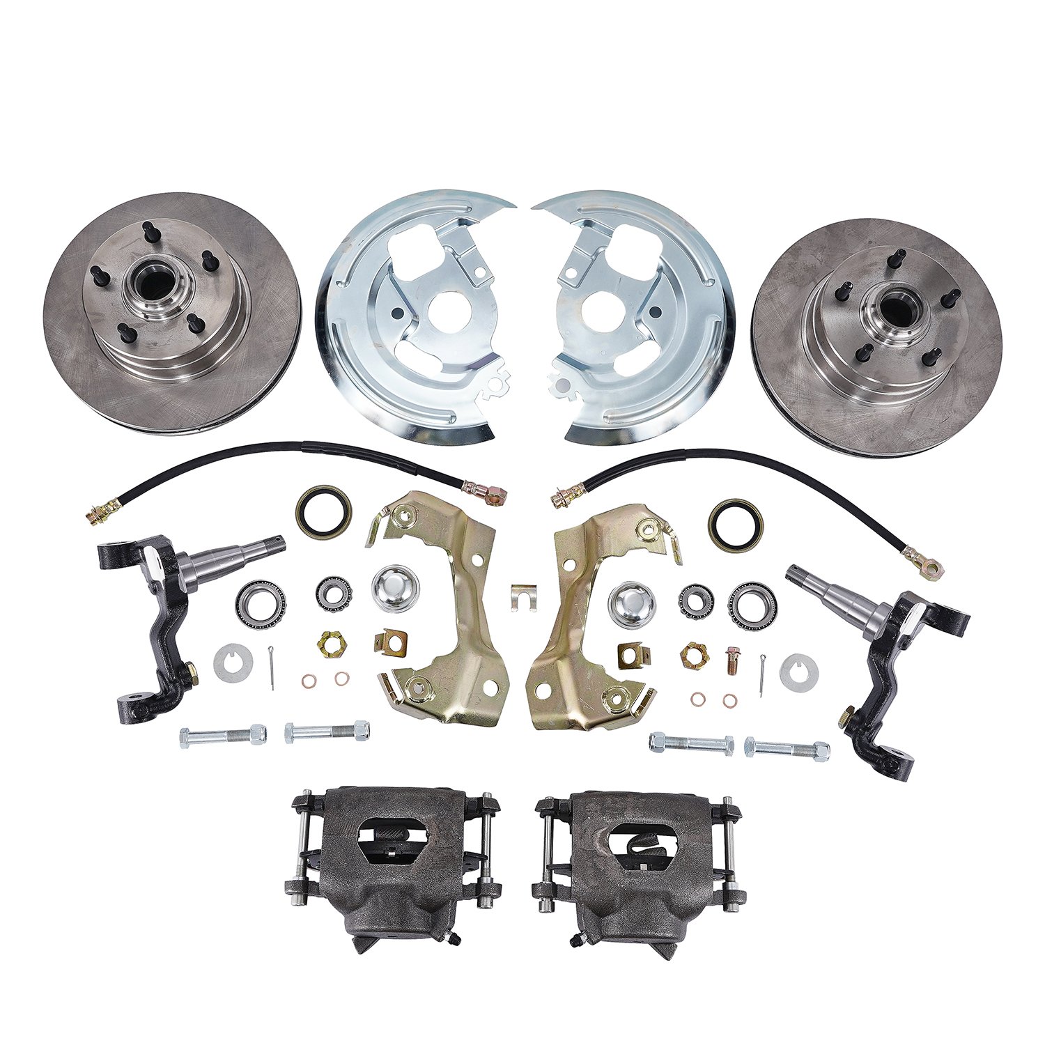 Power Disc Brake Conversion Kit 11" Rotors for Front Wheel Drum to Disc 1964-1974 for GM a Body for Chevy