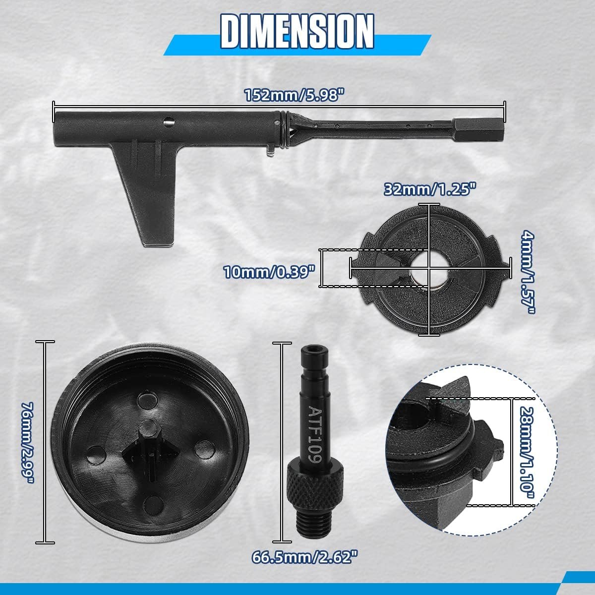 GTYPRO 4PC Metal Transmission Oil Filling Tool for Mercedes Benz