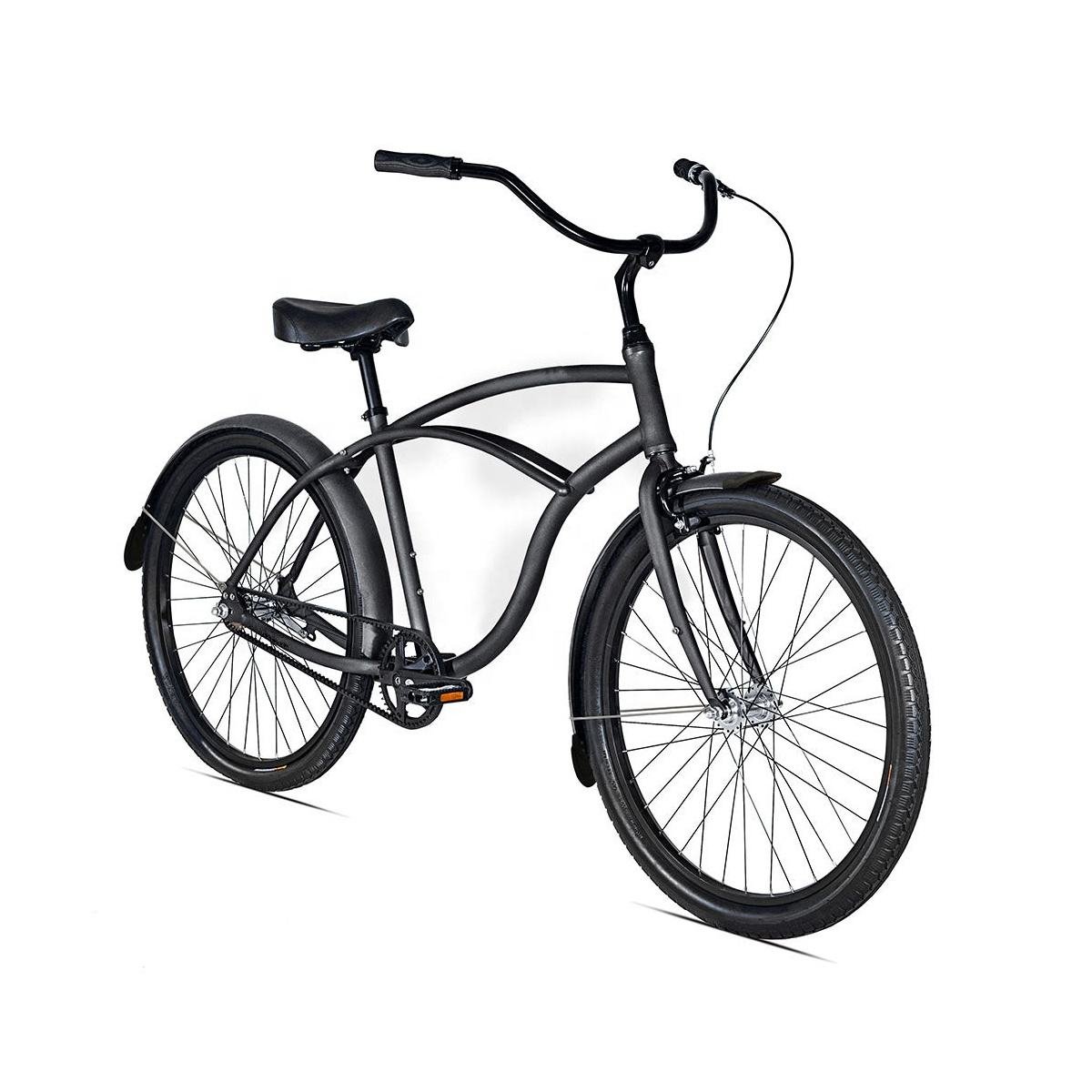 Supanda Manufacturer Wholesale Black 26 Inch Fat Tire Beach Cruiser Bike for Men Women