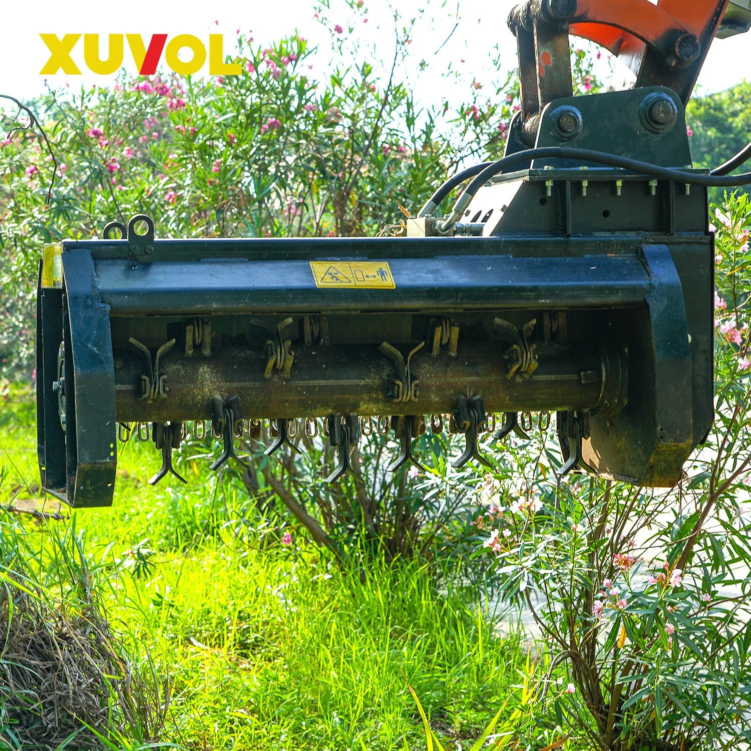 XUVOL XVJ-100CJ Forestry Home Garden Use Factory Customized Hydraulic Brake 7-8 Ton Excavator Grass Cutting Mower Forest Mulcher