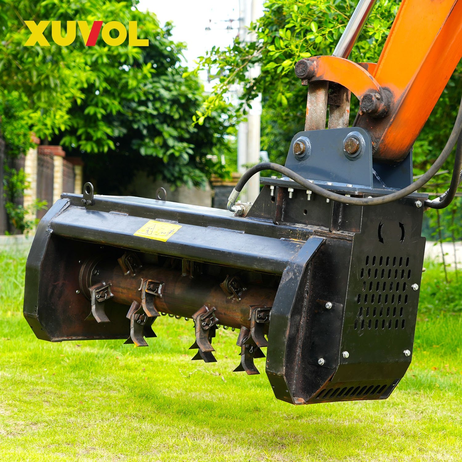 XUVOL XVJ-100CJ Forestry Home Garden Use Factory Customized Hydraulic Brake 7-8 Ton Excavator Grass Cutting Mower Forest Mulcher