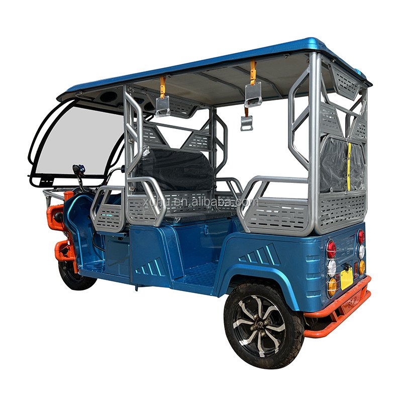 Battery Operated 60V 1200W Tricycle Motorcycle Taxi Adult 3 Wheel Passenger Tricycles With Roof