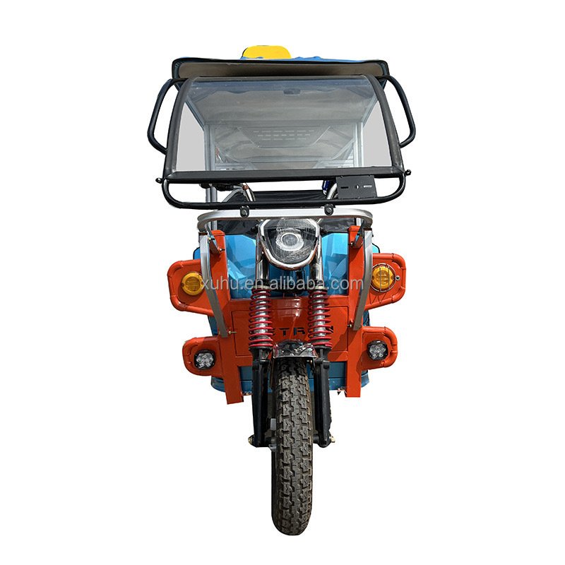 Battery Operated 60V 1200W Tricycle Motorcycle Taxi Adult 3 Wheel Passenger Tricycles With Roof