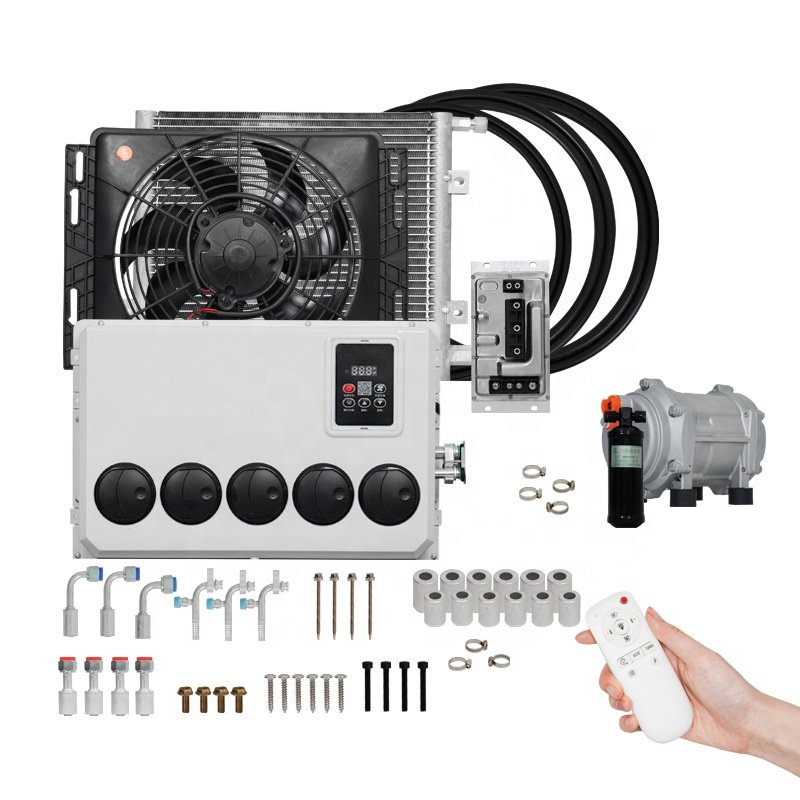 24V12V Outside Unit Split Hidden Parking Electric Inverter Car Parking Cooler Conditioning Air Conditioner