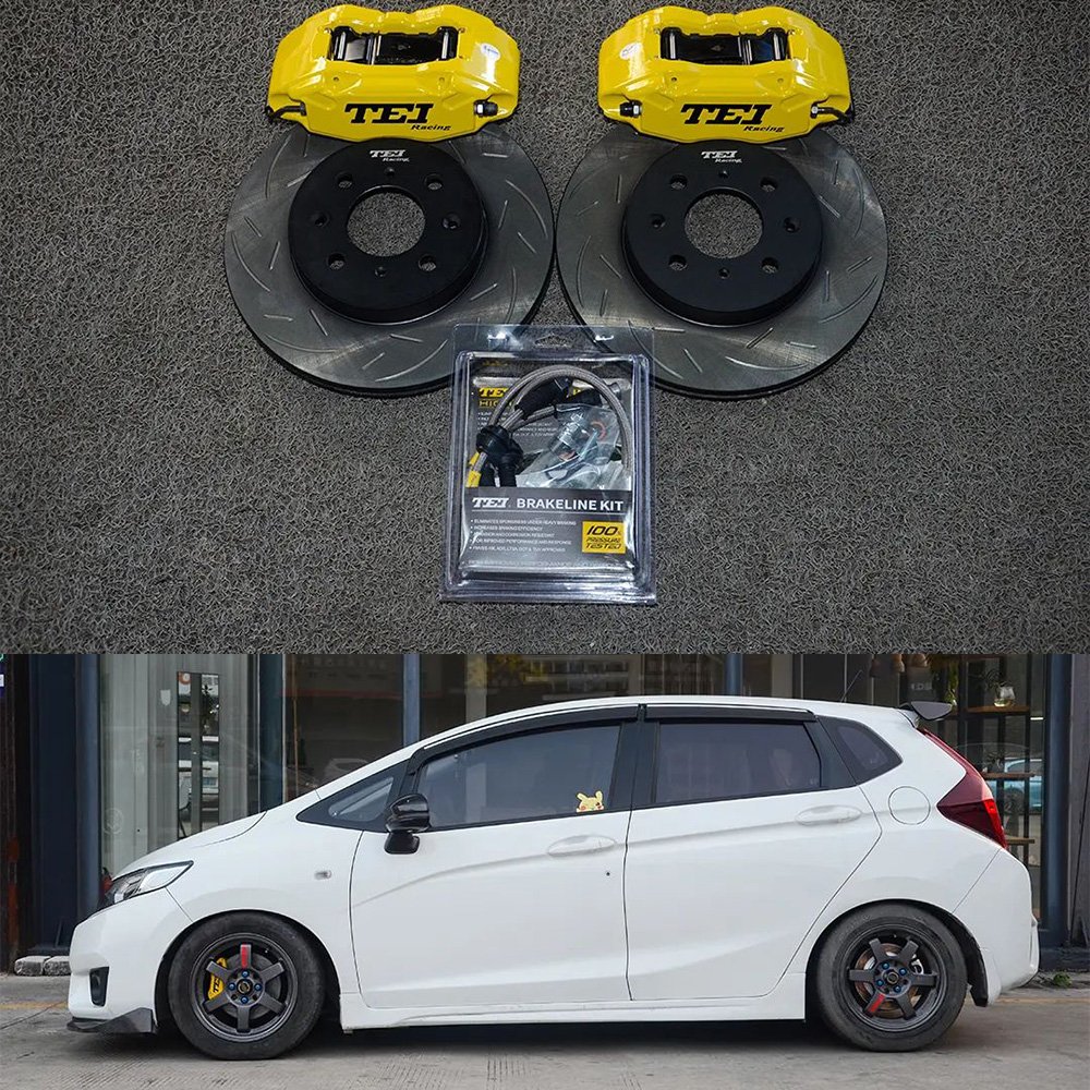 Front Big Brake Kit G40 4 Piston Caliper With 262*22 mm Rotor BBK Auto Brake System for Honda Fit 15 Inch Car Rim
