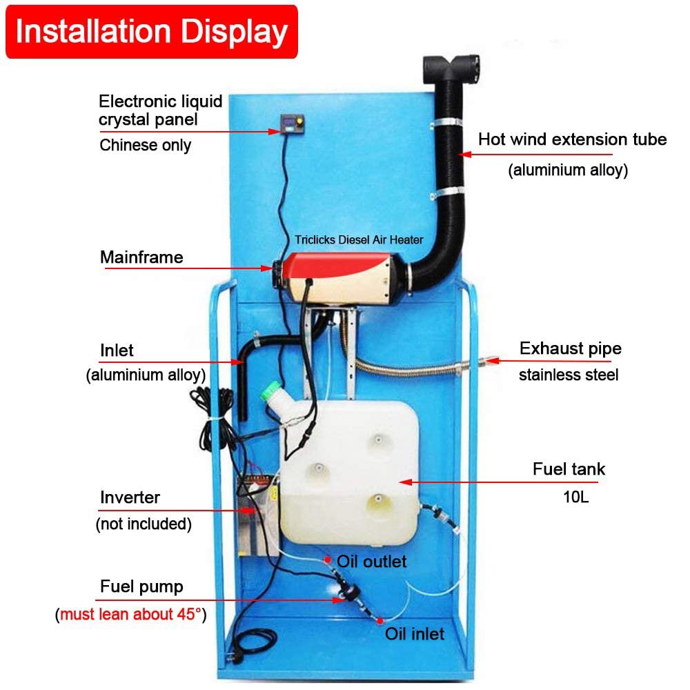 8KW Diesel Air Heater 12V Diesel Parking Heater Set Fast Heating Diesel Heater for Truck Boat Bus Car