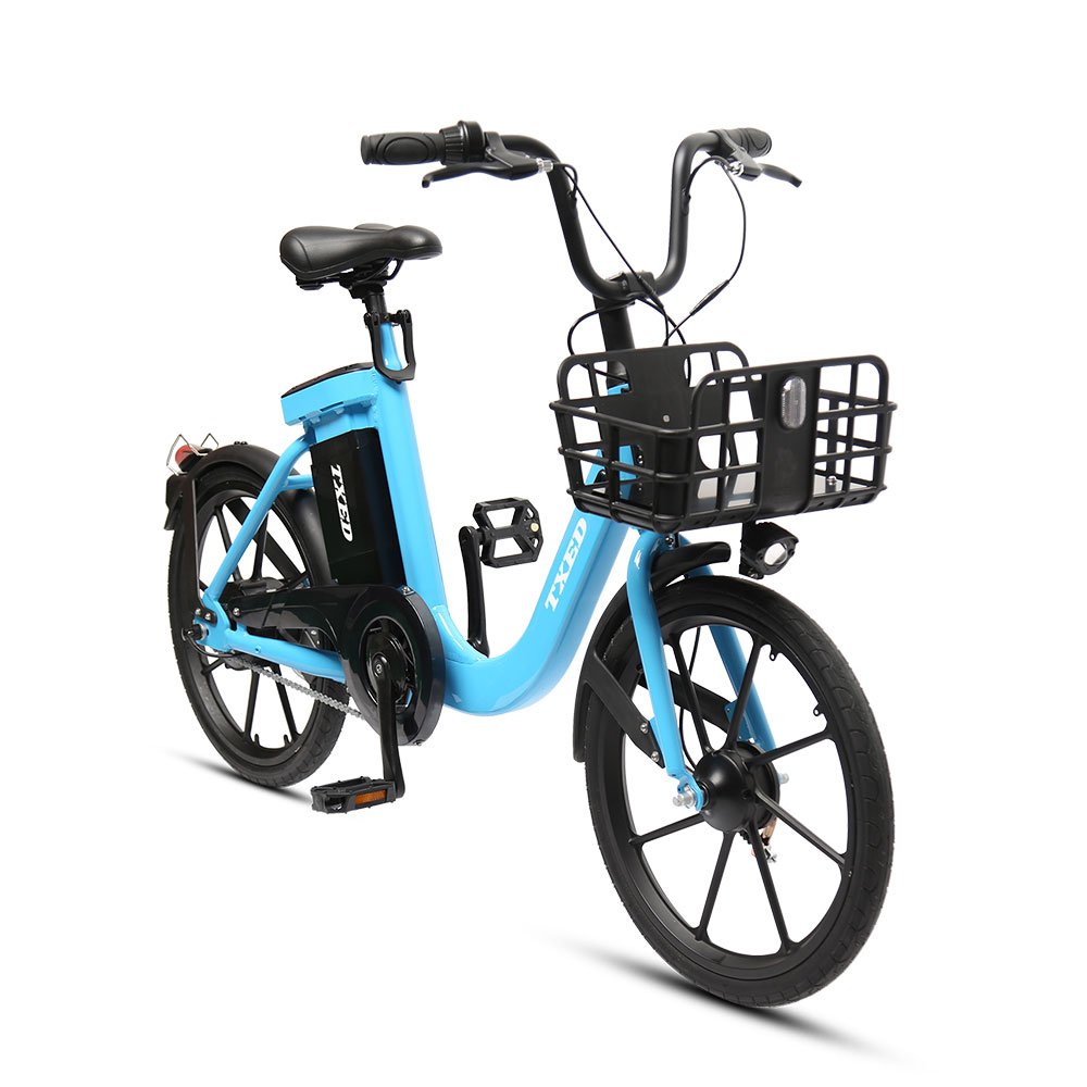TXED 250W 36V Front Basket Popular Sharing Electric Bike With 36V/15.6AH Lithium Battery