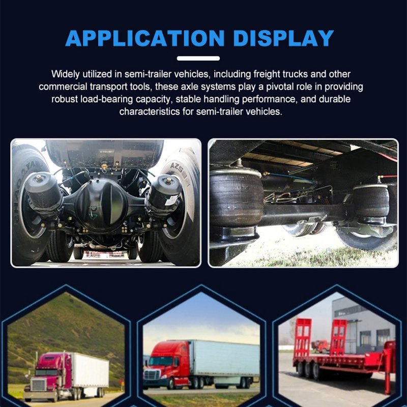 High Quality Semi Trailer Parts 13t American Type Hydraulic Tractor Torsion Semi Trailer Brake Drum Axle